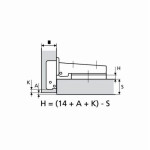 Μεντεσές ίσιος 16mm FGV 