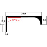 Λαβή αυτοκόλλητη βιδωτή 280cm No2