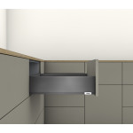 Συρτάρι Blum MerivoBox K 129mm 35cm 40 kg Γκρι Σκούρο (Orion Grey)