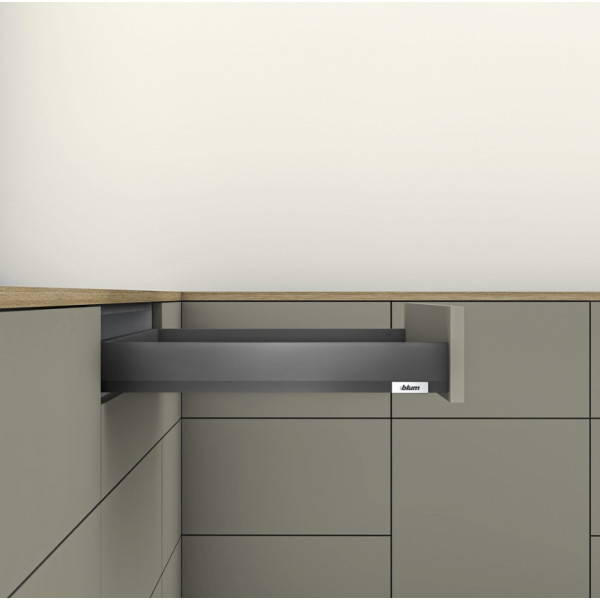 Συρτάρι BLUM MERIVOBOX N 68,5 mm 50 cm 40 kg Ανθρακί (Orion Grey)