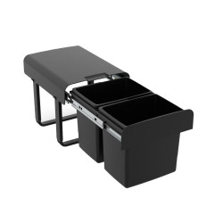 Κάδος απορριμάτων EKKO 2x16lt μαύρος