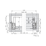 Συρτάρι με φρένο Nova Pro Scala GRASS 500x90 mm 70kg