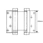 IBFM Μεντεσές αλέ ρετούρ σιδήρου 150mm