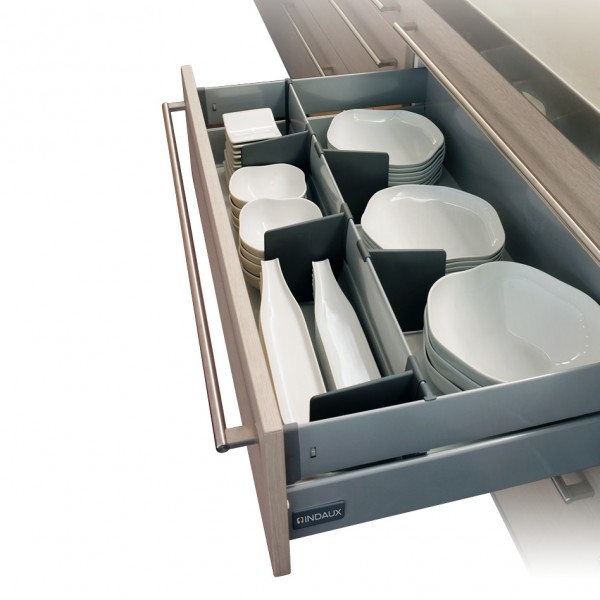 Συρτάρι με φρένο INDAUX 500x185 mm inox 