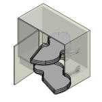 INOXA 846/45 Combi's 2 Γωνιακός μηχανισμός (φασόλι) δεξής