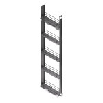 Τροφοθήκη με φρένο MC 185cm για 15cm κουτί ανθρακι