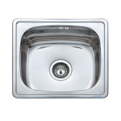 Νεροχύτης ανοξείδωτος BL604 SS 201 μία γούρνα 480x430x170mm
