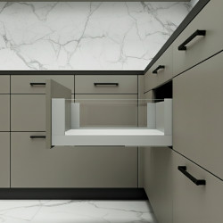 Συρτάρι με φρένο Sp Slim Glass 167mm 50cm 40 kg Γκρι Ανοιχτό