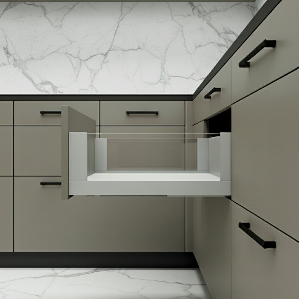 Συρτάρι με φρένο Sp Slim Glass 167mm 50cm 40 kg Γκρι Ανοιχτό Συρτάρι με φρένο Sp Slim Glass 167mm 50cm 40 kg Γκρι Ανοιχτό