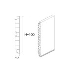 Μπάζα πλαστική 10cm 4m σε χρώμα inox