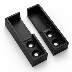 Σετ στηριγμάτων για ορθογώνια σωλήνα 30x12 mm Μαύρο Ματ F25 – Τύπος Β