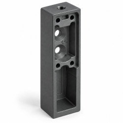 Στήριγμα για ορθογώνια σωλήνα 30×12 mm Γραφίτης F25 – Τύπος Α