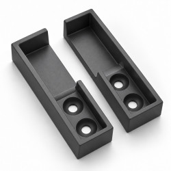 Σετ στηριγμάτων για ορθογώνια σωλήνα 30x12 mm Γραφίτης Ματ F25 – Τύπος Β