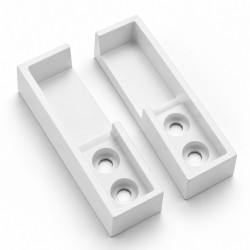 Σετ στηριγμάτων για ορθογώνια σωλήνα 30x12 mm Λευκό Ματ F25 – Τύπος Β