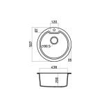 Νεροχύτης Sanitec 810 Ø51cm