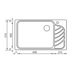 Νεροχύτης Inox Sanitec 11753 86x51cm