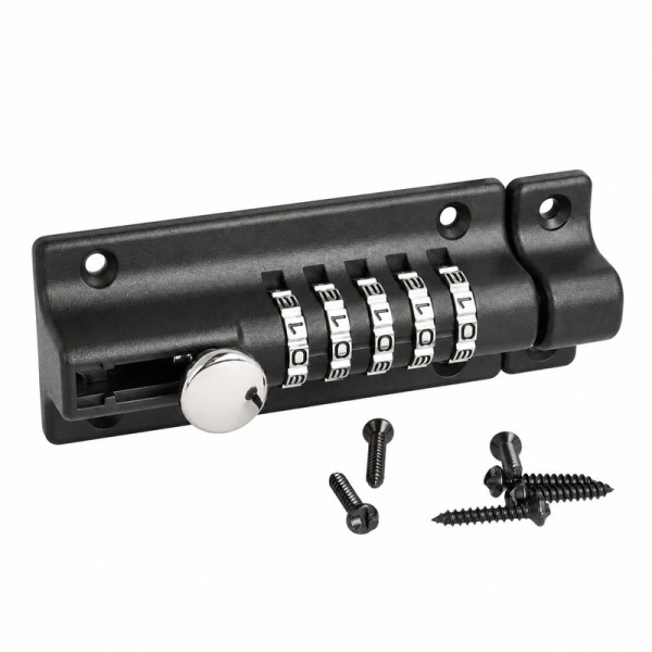 Σύρτης με Κλειδαριά Συνδυασμού 5 Ψηφίων 132x50 mm Μαύρος Σύρτης με Κλειδαριά Συνδυασμού 5 Ψηφίων 132x50 mm Μαύρος