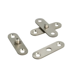 Μεντεσέδες μίλια δοκίδας 360° inox SS201(set)