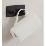 Αυτοκόλλητη κρεμάστρα "Pisa" SS304 2 άγκιστρα μαύρο ματ