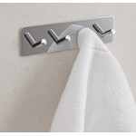 Αυτοκόλλητη κρεμάστρα "Pisa" SS304 4 άγκιστρα νίκελ γυαλιστερό Αυτοκόλλητη κρεμάστρα "Pisa" SS304 4 άγκιστρα νίκελ γυαλιστερό