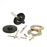 Κλείστρο λουτρού Ανοξείδωτο με ένδειξη "Pop" μαύρο ματ