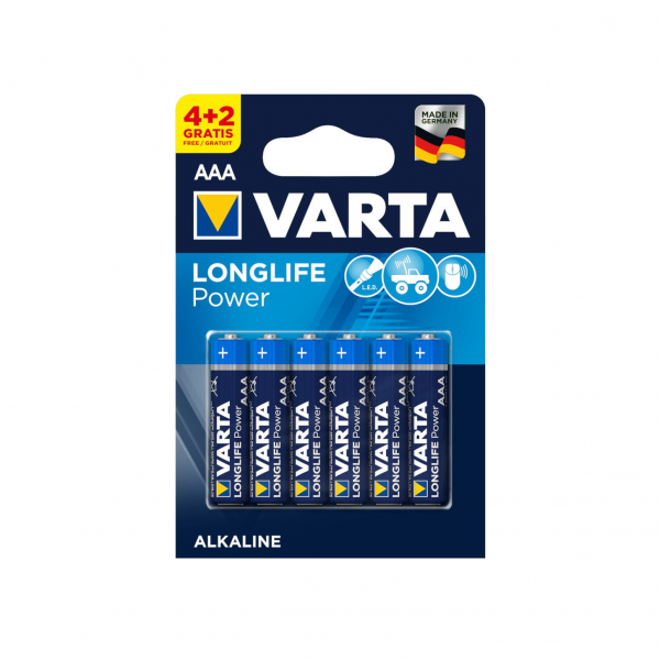 Μπαταρίες αλκαλικές AAA Varta Longlife power 4+2