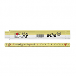 Μέτρο πλαστικό WIHA LongLife Plus 2m κίτρινο